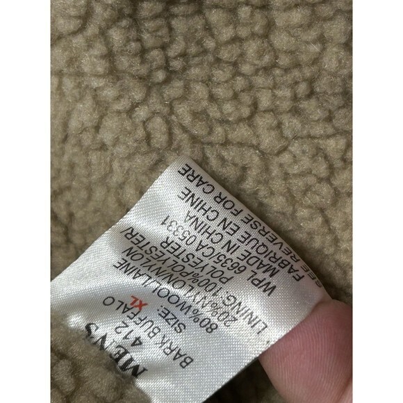 Woolrich Buffalo Plaid Wool Vest Mens XL Full Zip Hunting Outdoors Utility - Picture 8 of 9